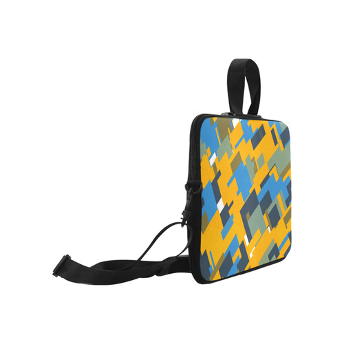 Blue yellow shapes Laptop Handbags 17"
