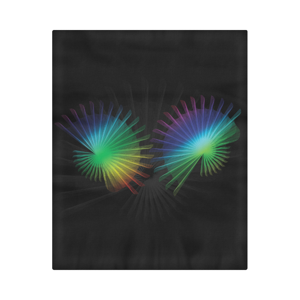 Rainbow Fan Duvet Cover 86"x70" ( All-over-print)