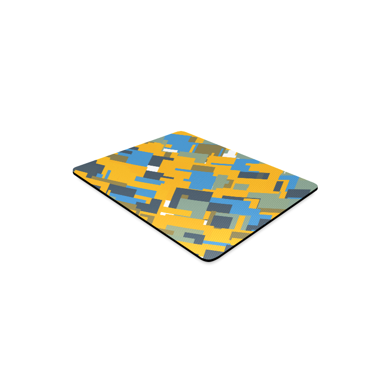 Blue yellow shapes Rectangle Mousepad