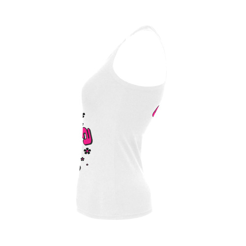 peace pink 3d Women's Shoulder-Free Tank Top (Model T35)