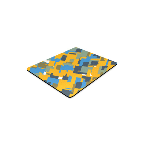 Blue yellow shapes Rectangle Mousepad