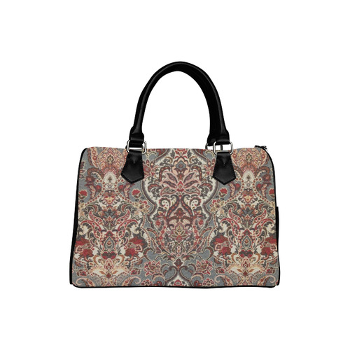 Vintage Floral Persian Rug Pattern Boston Handbag (Model 1621) | ID ...