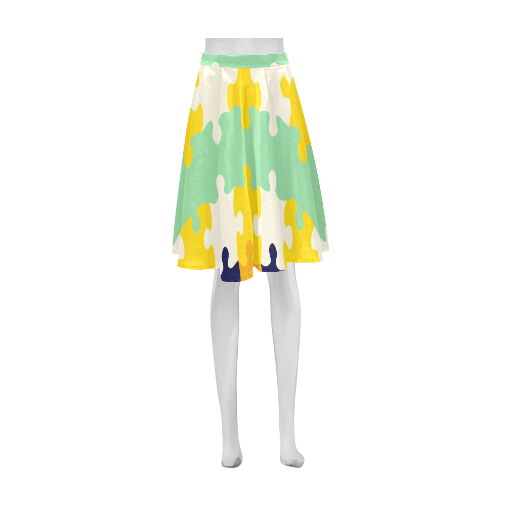 Puzzle pieces Athena Women's Short Skirt (Model D15)