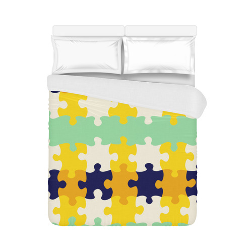 Puzzle pieces Duvet Cover 86"x70" ( All-over-print)