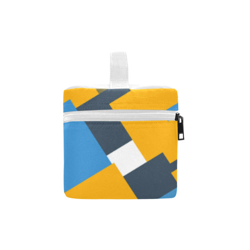 Blue yellow shapes Cosmetic Bag/Large (Model 1658)