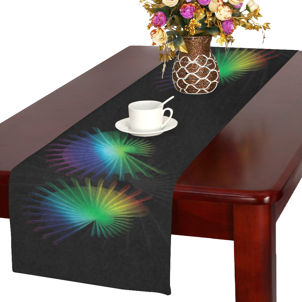 Rainbow Fan Table Runner 16x72 inch