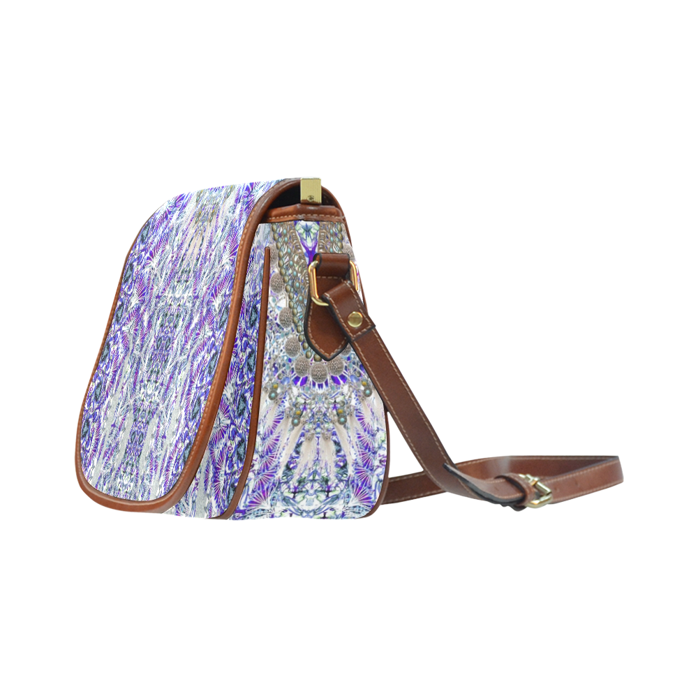 BUTTERFLY DANCE  DARK BLUE Saddle Bag/Small (Model 1649) Full Customization