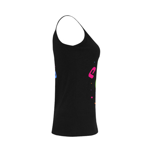 peace pink 3d color Women's Spaghetti Top (USA Size) (Model T34)