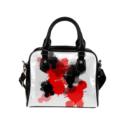 Ink Splatter Shoulder Handbag (Model 1634)