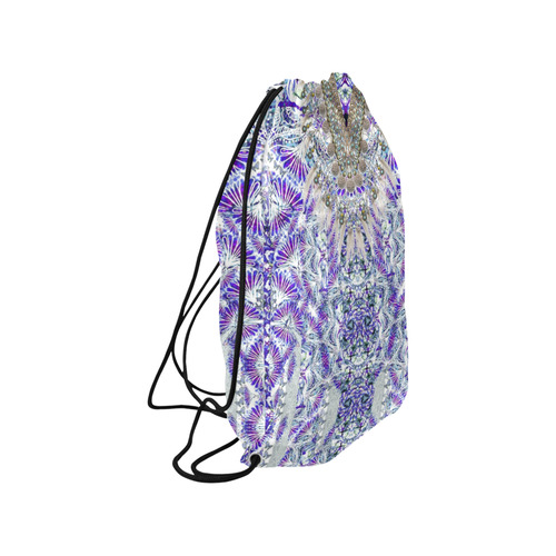 BUTTERFLY DANCE  DARK BLUE Small Drawstring Bag Model 1604 (Twin Sides) 11"(W) * 17.7"(H)
