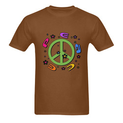 peace  3d color Men's T-Shirt in USA Size (Two Sides Printing)