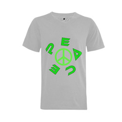 green PEace Men's V-Neck T-shirt (USA Size) (Model T10)