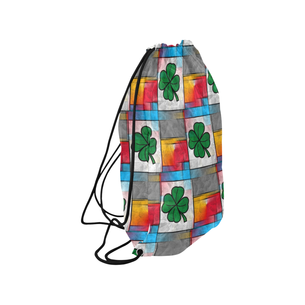 Luck by Popart Lover Medium Drawstring Bag Model 1604 (Twin Sides) 13.8"(W) * 18.1"(H)
