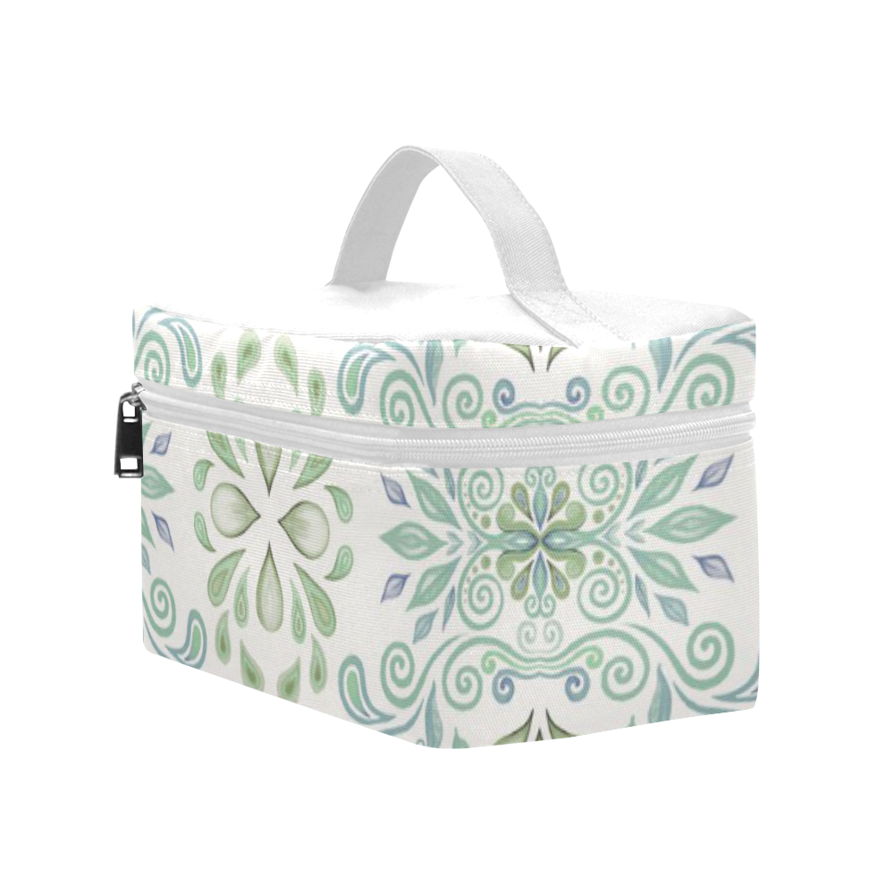 Blue and Green watercolor pattern Cosmetic Bag/Large (Model 1658)