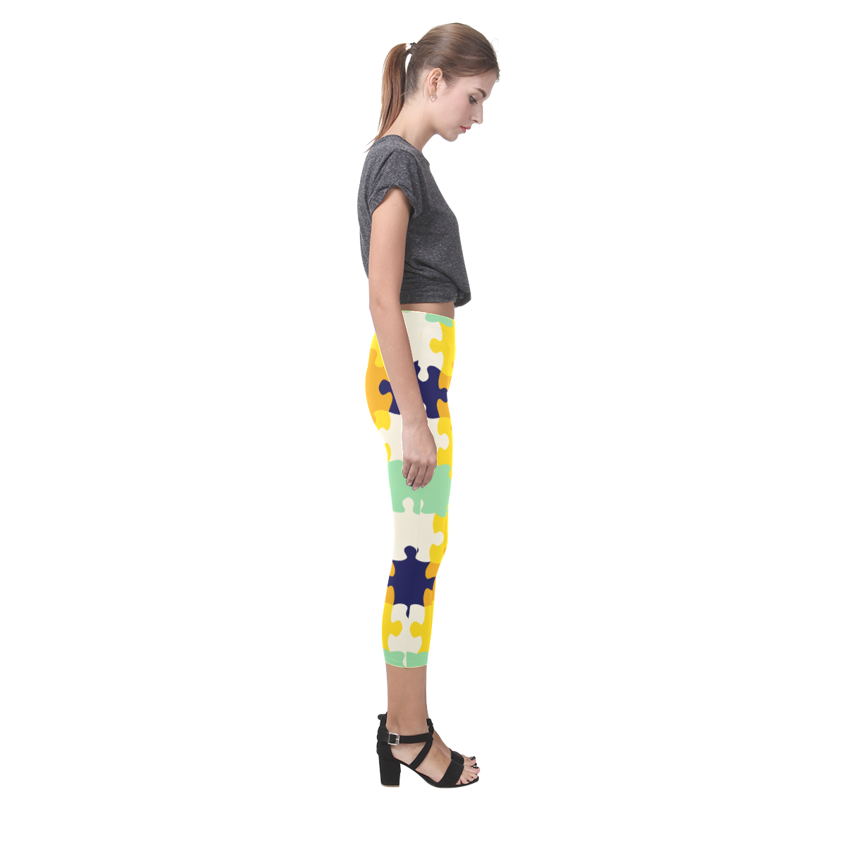 Puzzle pieces Capri Legging (Model L02)