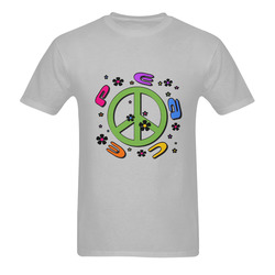 peace  3d color Men's T-Shirt in USA Size (Two Sides Printing)
