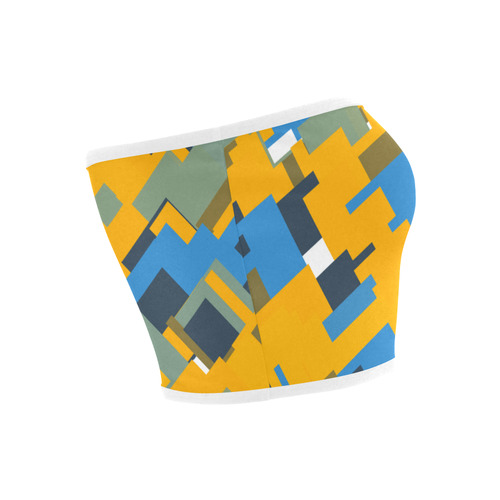 Blue yellow shapes Bandeau Top