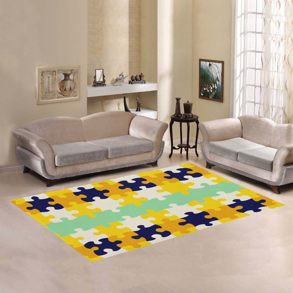 Puzzle pieces Area Rug7'x5'