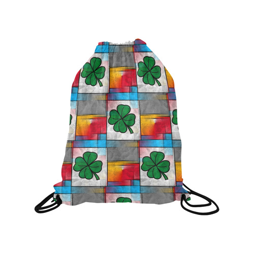 Luck by Popart Lover Medium Drawstring Bag Model 1604 (Twin Sides) 13.8"(W) * 18.1"(H)