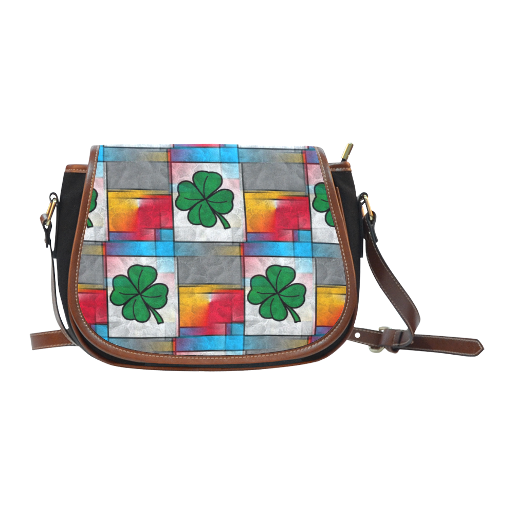 Luck by Popart Lover Saddle Bag/Small (Model 1649)(Flap Customization)