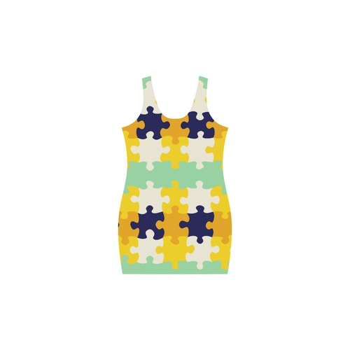 Puzzle pieces Medea Vest Dress (Model D06)