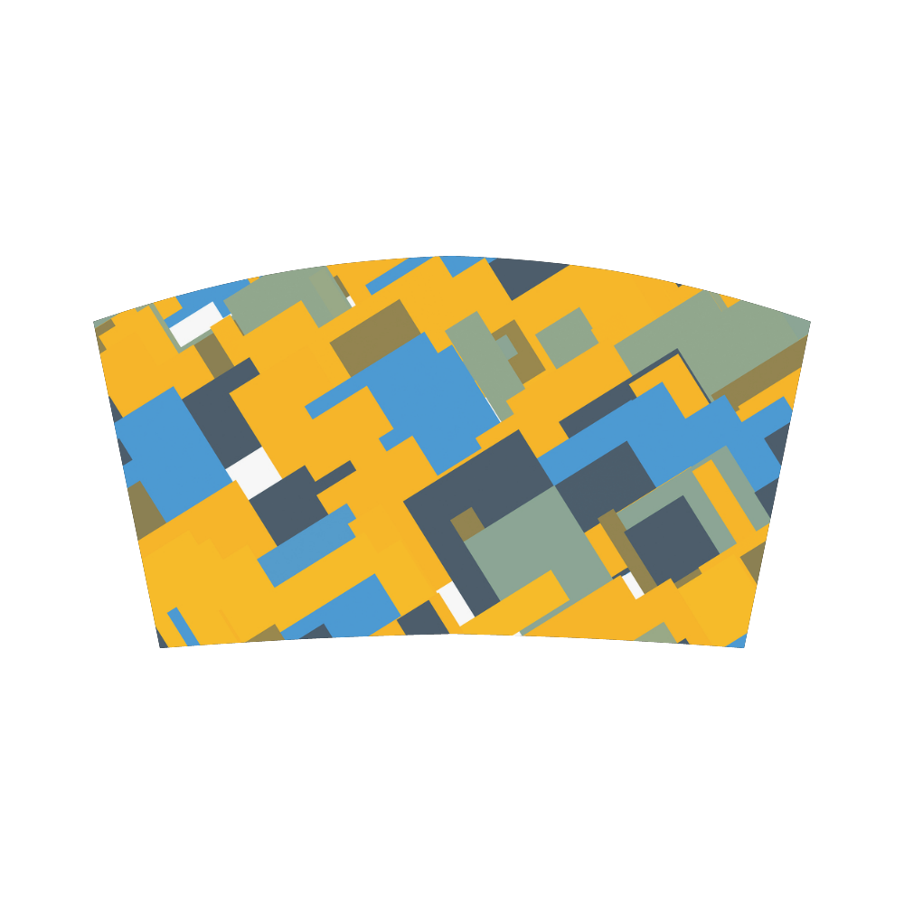 Blue yellow shapes Bandeau Top