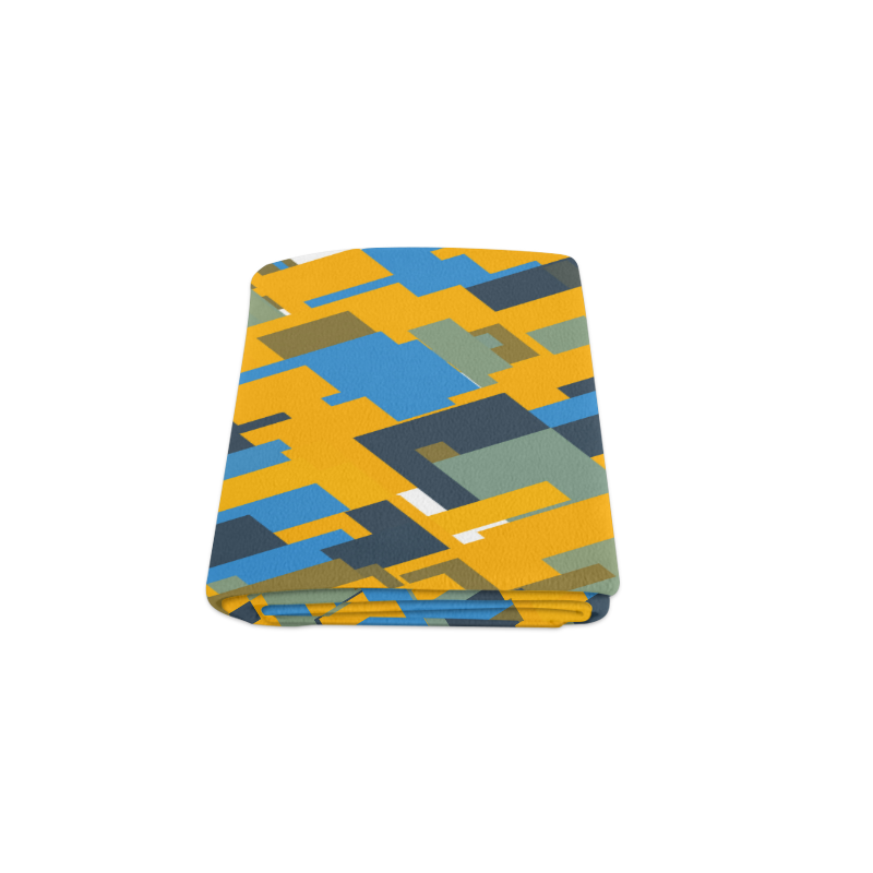 Blue yellow shapes Blanket 50"x60"