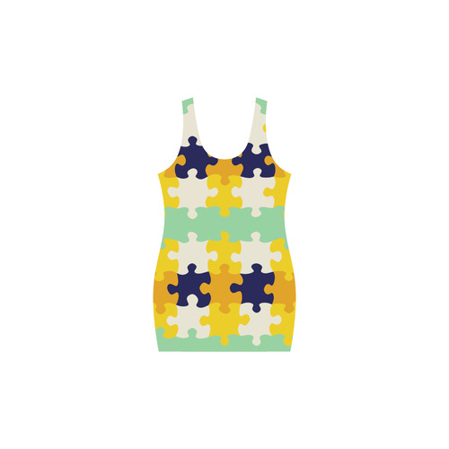 Puzzle pieces Medea Vest Dress (Model D06)