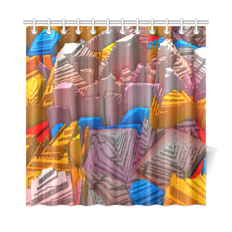 City of Colors by Popart Lover Shower Curtain 72"x72"
