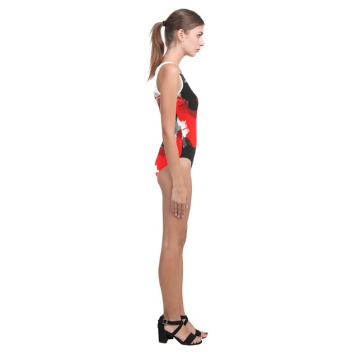 Ink Splatter Vest One Piece Swimsuit (Model S04)