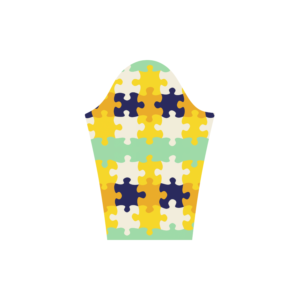 Puzzle pieces Round Collar Dress (D22)