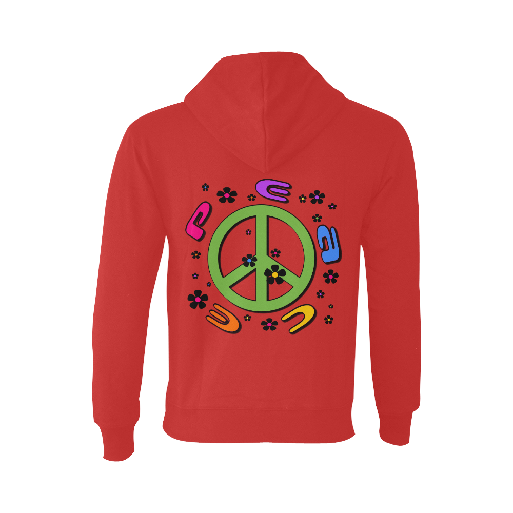 peace pink 3d Color Oceanus Hoodie Sweatshirt (NEW) (Model H03)