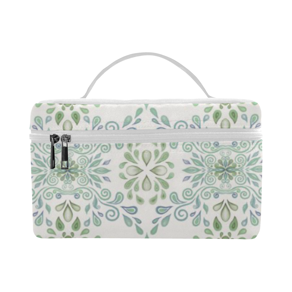 Blue and Green pattern Cosmetic Bag/Large (Model 1658)