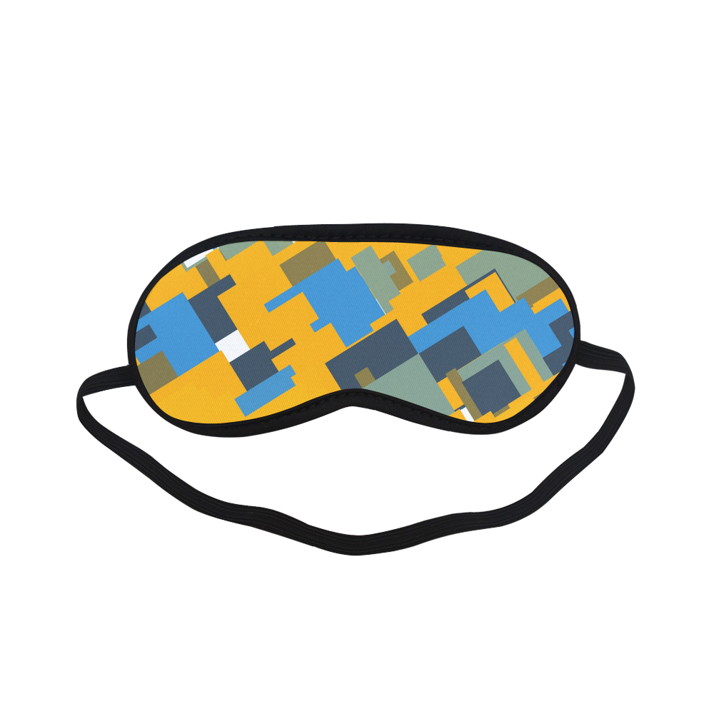 Blue yellow shapes Sleeping Mask