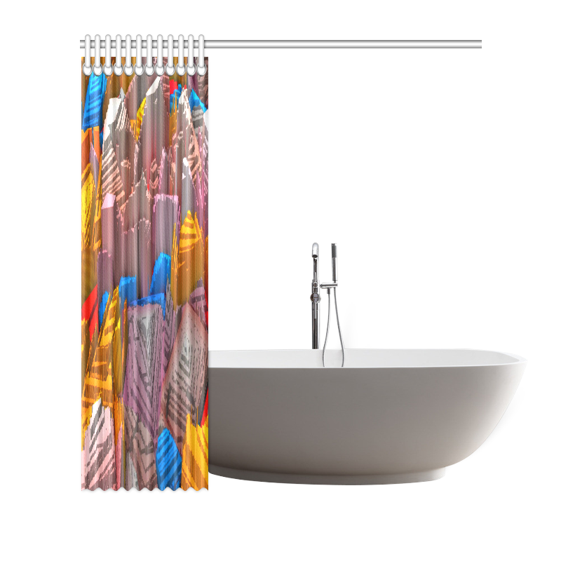 City of Colors by Popart Lover Shower Curtain 72"x72"