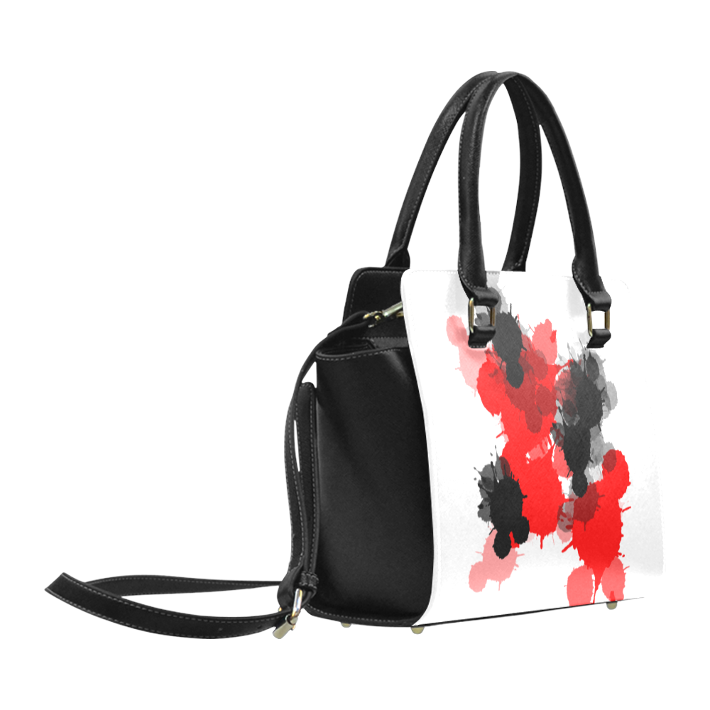 Ink Splatter Classic Shoulder Handbag (Model 1653)