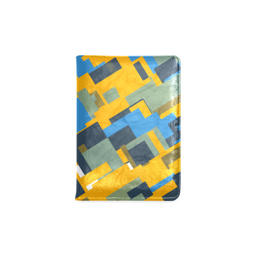 Blue yellow shapes Custom NoteBook A5