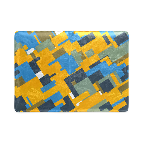 Blue yellow shapes Custom NoteBook A5