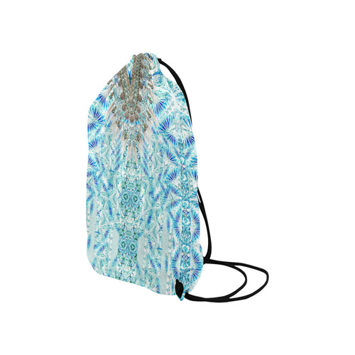 BUTTERFLY DANCE TURQUOISE Small Drawstring Bag Model 1604 (Twin Sides) 11"(W) * 17.7"(H)
