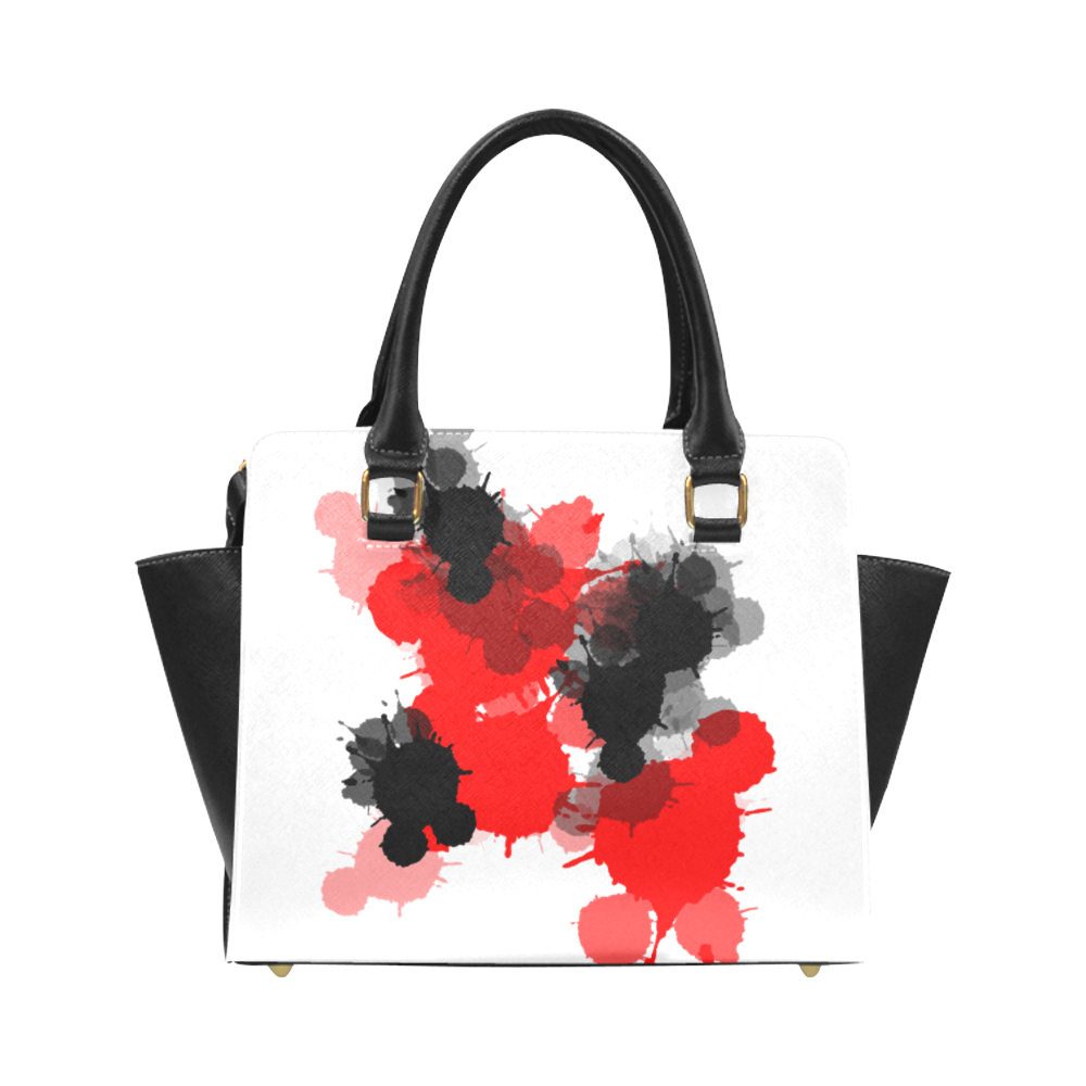 Ink Splatter Classic Shoulder Handbag (Model 1653)