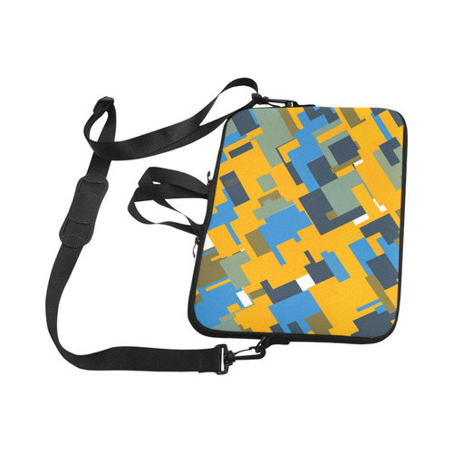 Blue yellow shapes Laptop Handbags 17"