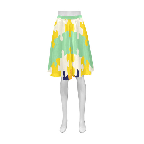 Puzzle pieces Athena Women's Short Skirt (Model D15)