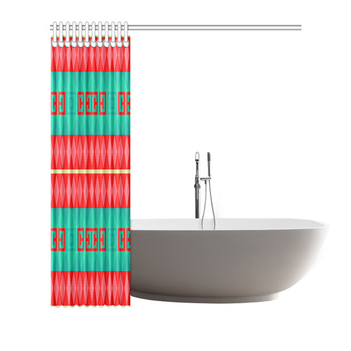 Rhombus stripes and other shapes Shower Curtain 72"x72"