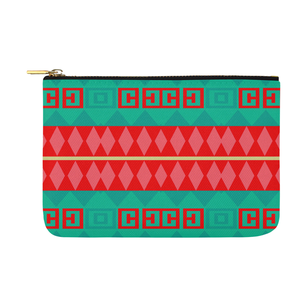 Rhombus stripes and other shapes Carry-All Pouch 12.5''x8.5''