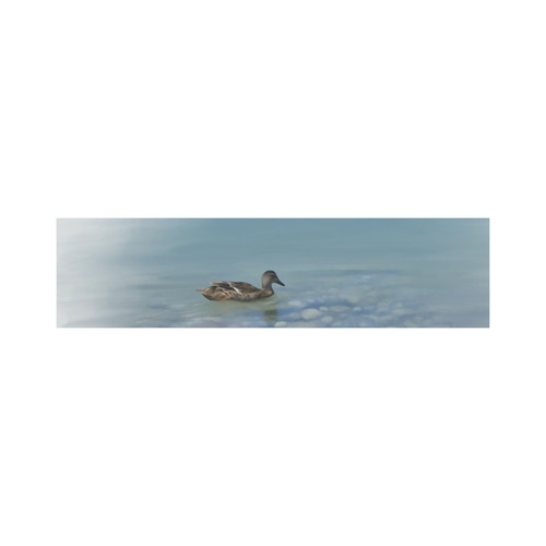 Swimming Duck, watercolor bird Cosmetic Bag/Large (Model 1658)