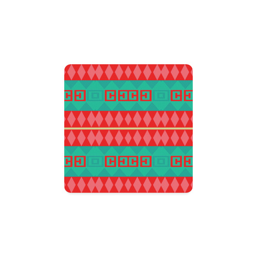 Rhombus stripes and other shapes Square Coaster