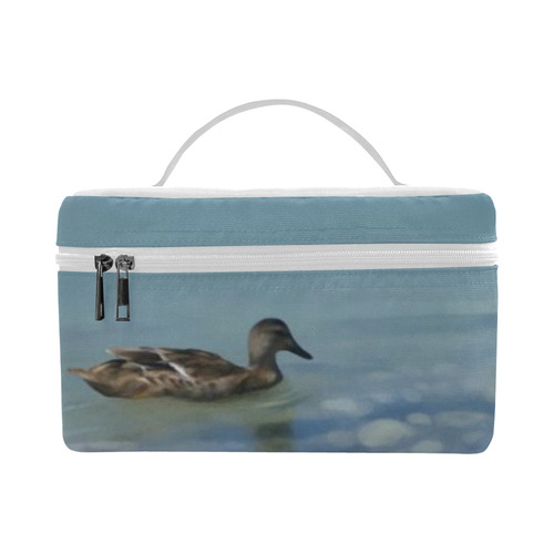 Swimming Duck, watercolor bird Cosmetic Bag/Large (Model 1658)