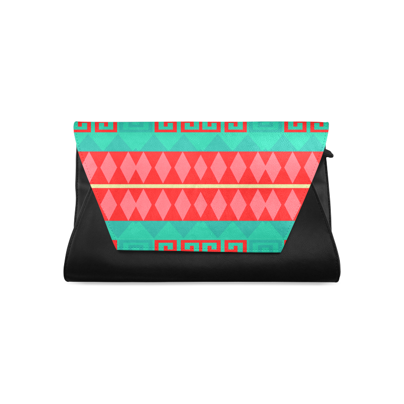 Rhombus stripes and other shapes Clutch Bag (Model 1630)