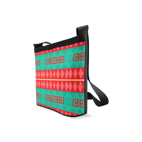 Rhombus stripes and other shapes Crossbody Bags (Model 1613)
