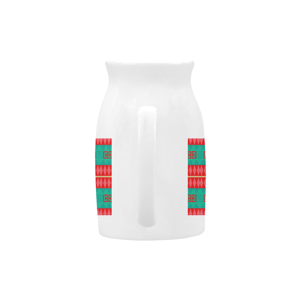 Rhombus stripes and other shapes Milk Cup (Large) 450ml